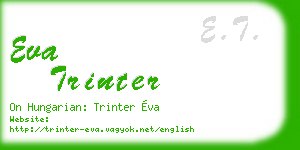 eva trinter business card